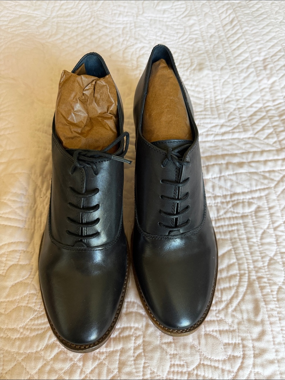 Patricia Nash Black Leather Lace-Up Ankle Booties